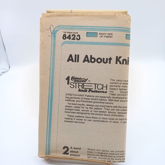 UNCUT Vintage Sewing PATTERN Simplicity 8423, Misses Time Saver 1978 Unlined - Picture 1 of 1